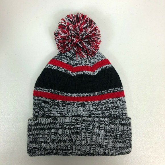 Chicago Blackhawks Zephyr NHL Logo Embroidered Beanie Knit Hat Hockey Gray Black - Picture 3 of 10